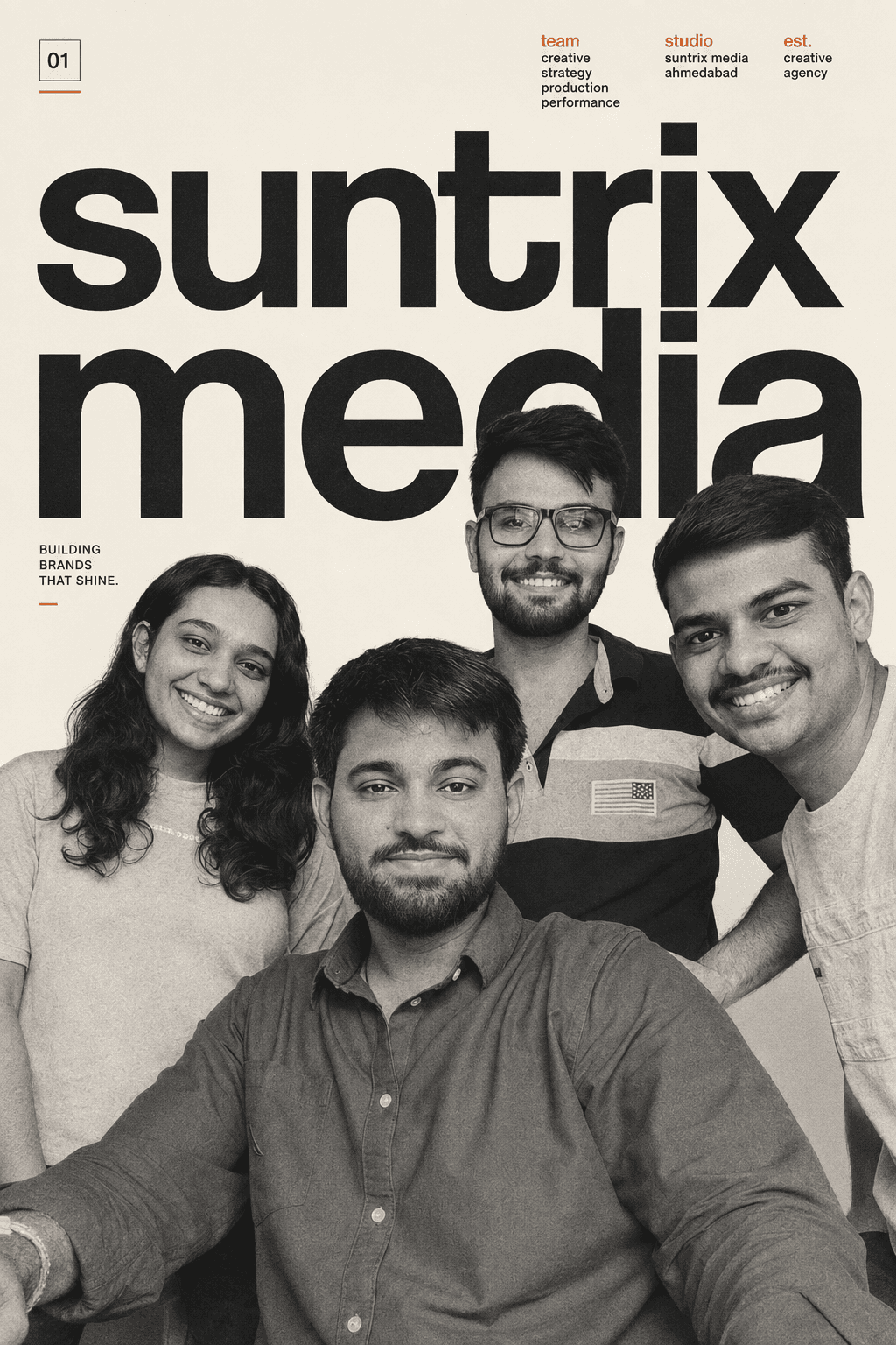 The Suntrix Media team standing together